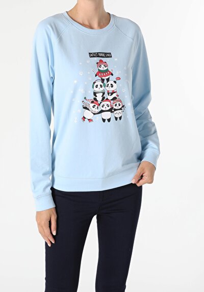 Afficher les détails de Pull-over Bleu Regular Fit  Femme