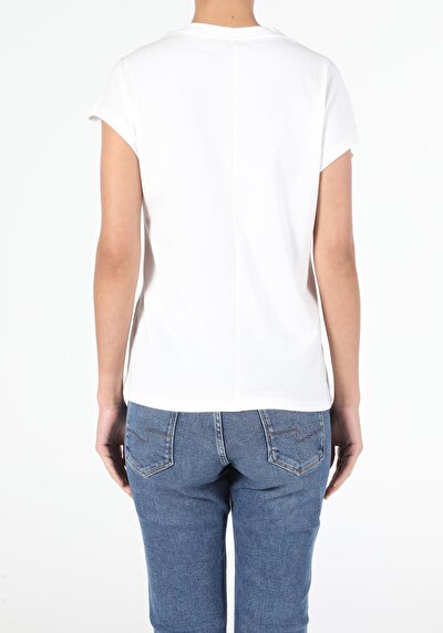 Image de T-shirt À Manches Courtes Blanc Regular Fit Femme