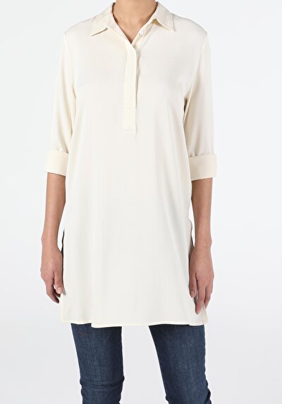Image de Chemise À Manches Longues Beige Blouse   Femme