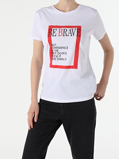 Image de T-shirt À Manches Courtes Blanc Regular Fit  Femme