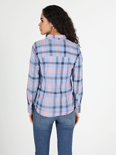 Image de Chemise À Manches Longues Bleu Regular Fit   Femme