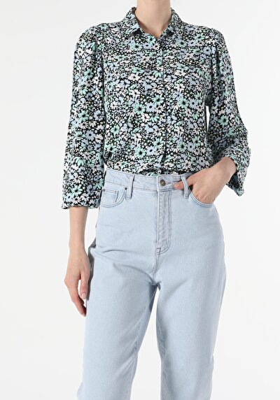Afficher les détails de Chemise À Manches Longues Multicolou Regular Fit   Femme