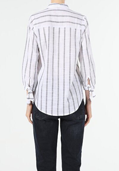 Image de Chemise À Manches Longues Blanc Regular Fit Femme