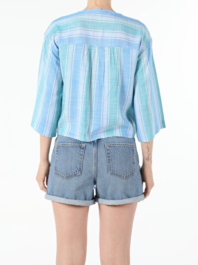 Image de Chemise À Manches Longues Bleu Regular Fit   Femme