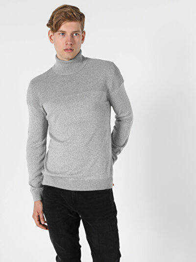 Image de Pull Gris Slim Fit   Homme