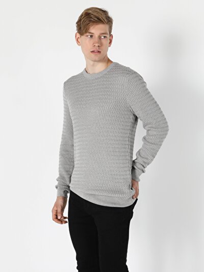 Image de Pull Gris Slim Fit   Homme