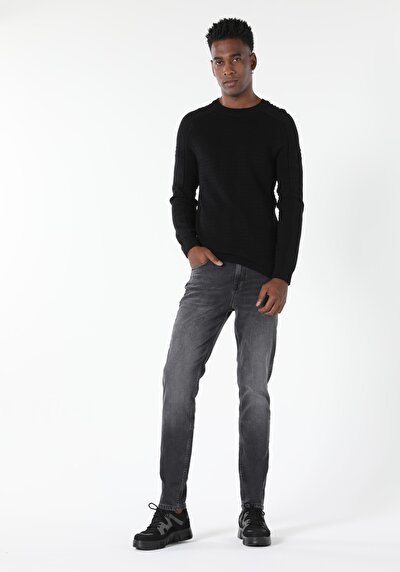 Image de Pull Noir Regular Fit   Homme