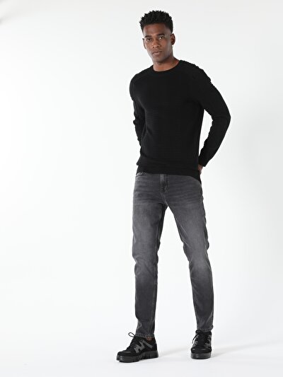 Image de Pull Noir Regular Fit   Homme