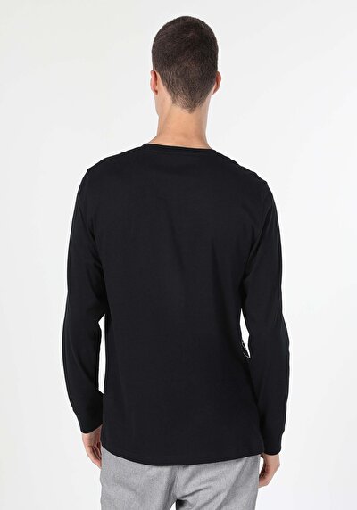 Image de T-shirt À Manches Longues Noir Regular Fit  Homme