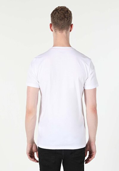 Image de T-shirt À Manches Courtes Blanc Regular Fit Homme