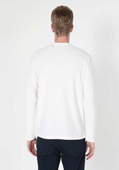 Image de T-shirt À Manches Longues Blanc Regular Fit Homme