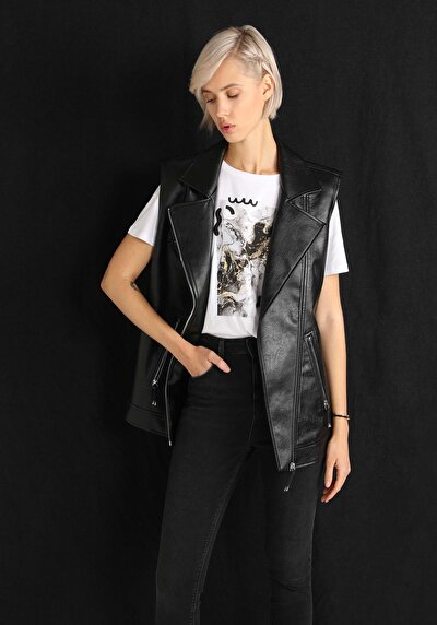 Image de Gilet Noir Regular Fit Femme