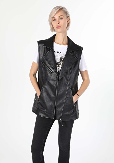 Image de Gilet Noir Regular Fit Femme