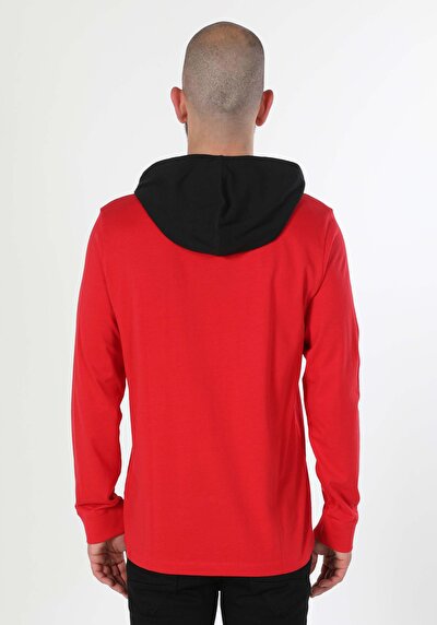 Image de T-shirt À Manches Longues Rouge Regular Fit  Homme