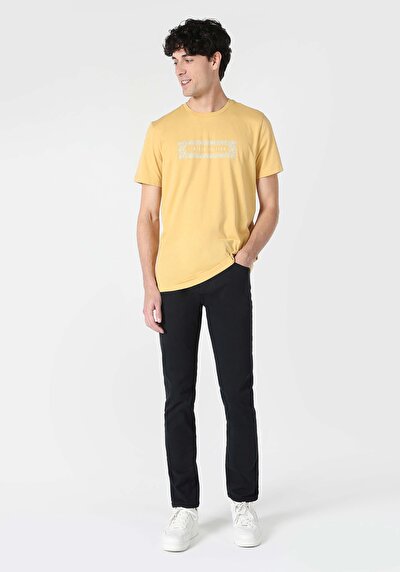 Image de T-shirt À Manches Courtes Jaune Regular Fit Homme