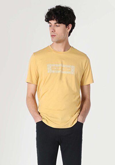 Image de T-shirt À Manches Courtes Jaune Regular Fit  Homme