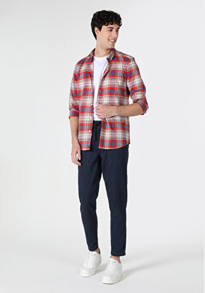 Image de Chemise À Manches Longues Multicolou Slim Fit Homme