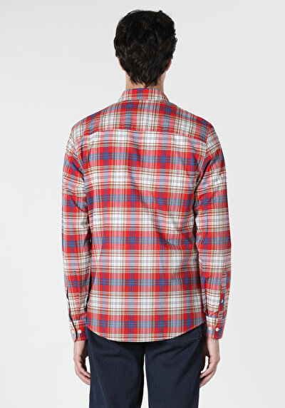 Image de Chemise À Manches Longues Multicolou Slim Fit Homme