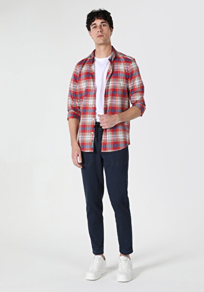Image de Chemise À Manches Longues Multicolou Slim Fit Homme
