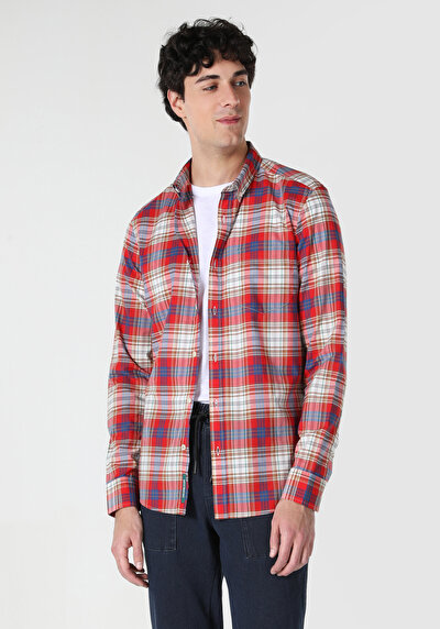 Image de Chemise À Manches Longues Multicolou Slim Fit   Homme