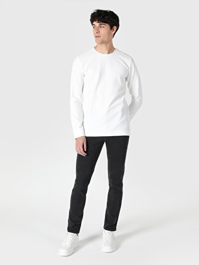 Image de T-shirt À Manches Longues Blanc Regular Fit  Homme