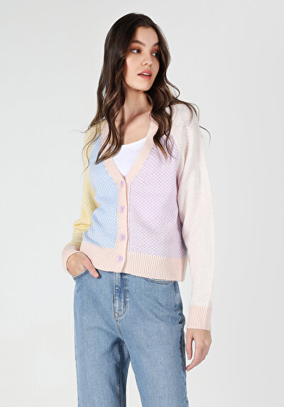 Image de Cardigan Tricot Multicolou Femme