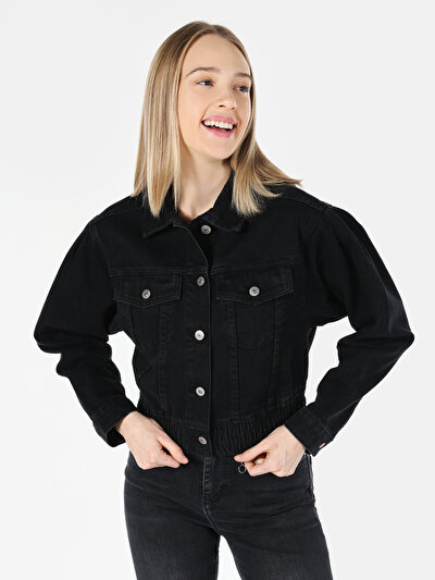 Afficher les détails de Veste De Blazer Noir Regular Fit   Femme