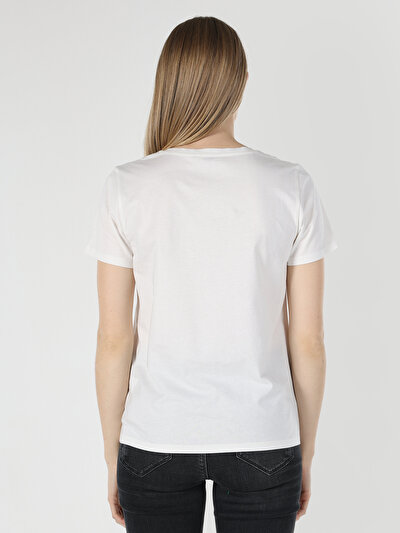 Image de T-shirt À Manches Courtes Blanc Regular Fit Femme