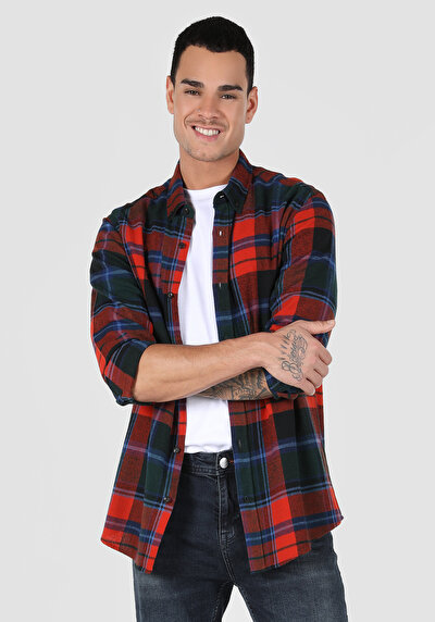 Image de Chemise À Manches Longues Orange    Homme