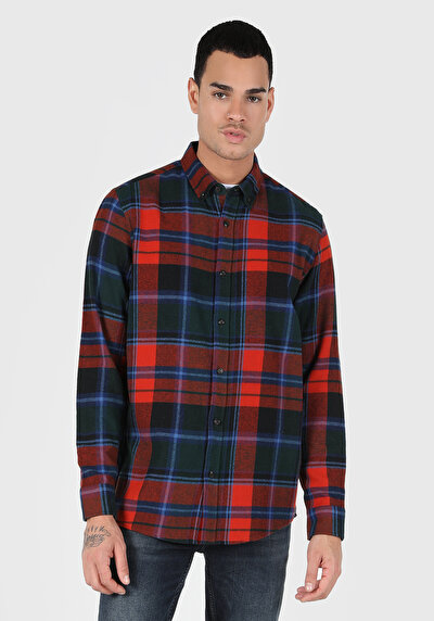 Image de Chemise À Manches Longues Orange    Homme