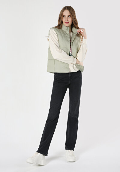 Afficher les détails de Gilet Vert Regular Fit Femme