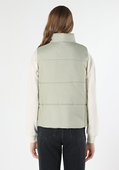Afficher les détails de Gilet Vert Regular Fit Femme