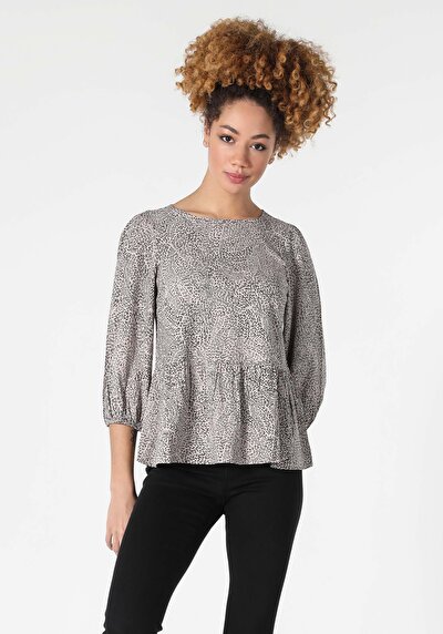 Image de Chemisier À Manches Longues Multicolou Regular Fit Femme
