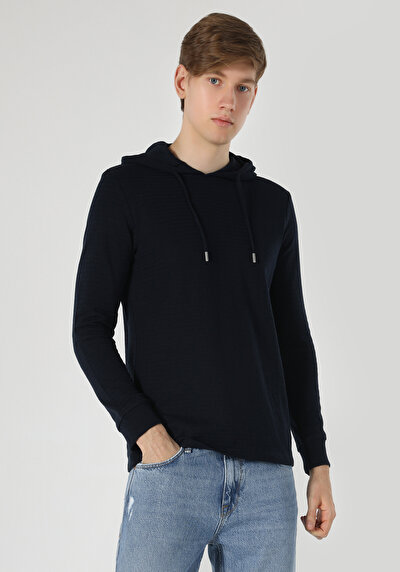 Image de T-shirt À Manches Longues Marine   Homme
