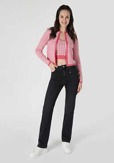 Image de Cardigan Tricot Rose Slim Fit Femme