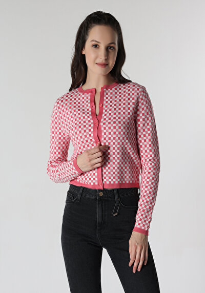 Image de Cardigan Tricot Rose Slim Fit Femme