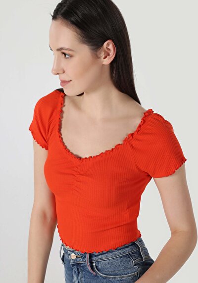 Image de T-shirt À Manches Courtes Corail Slim Fit Femme
