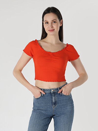 Image de T-shirt À Manches Courtes Corail Slim Fit  Femme
