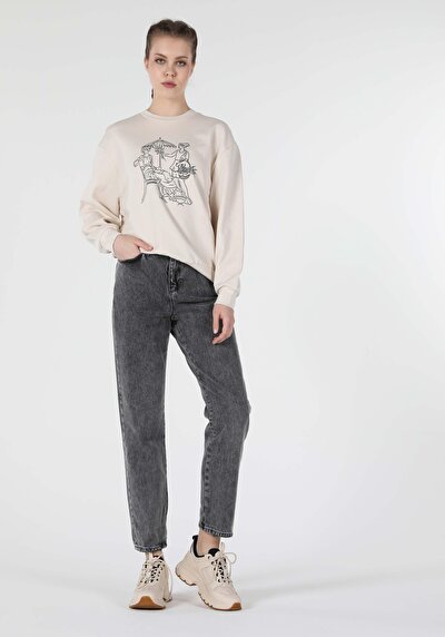 Image de Pull-over Ecru Comfort Fit  Femme