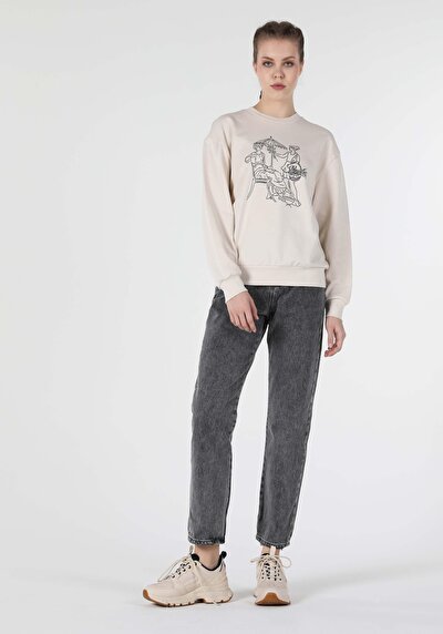 Image de Pull-over Ecru Comfort Fit  Femme