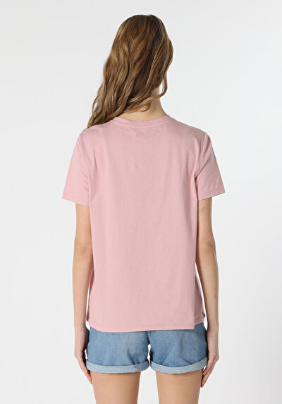 Image de T-shirt À Manches Courtes Rose Regular Fit  Femme