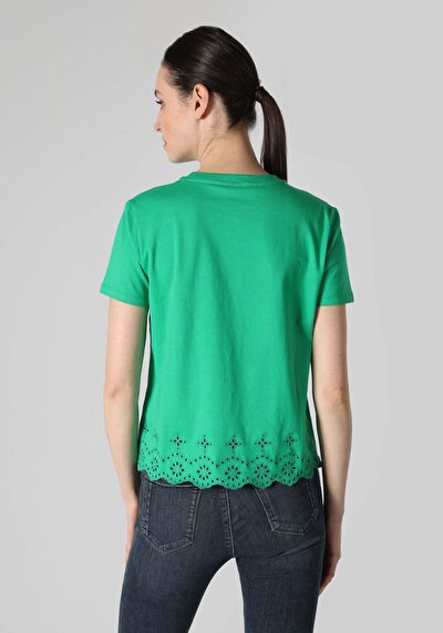 Image de T-shirt À Manches Courtes Vert Regular Fit Femme
