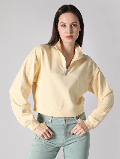 Afficher les détails de Pull-over Jaune Regular Fit  Femme