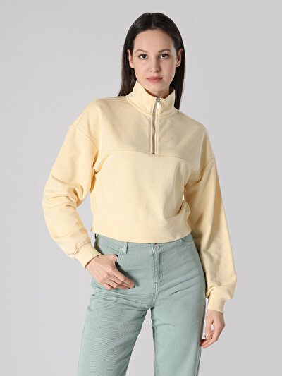 Afficher les détails de Pull-over Jaune Regular Fit  Femme
