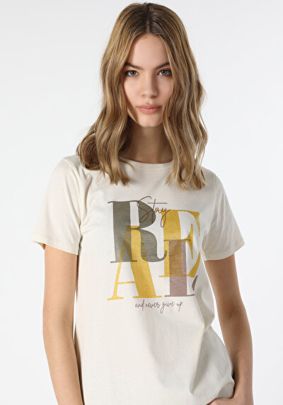 Image de T-shirt À Manches Courtes Blanc Regular Fit  Femme