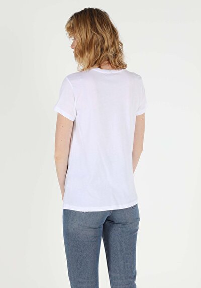 Image de T-shirt À Manches Courtes Blanc Regular Fit Femme