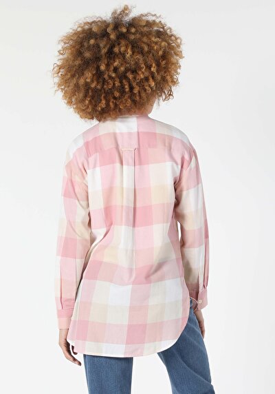 Image de Chemise À Manches Longues Rose Relaxed Fit Femme