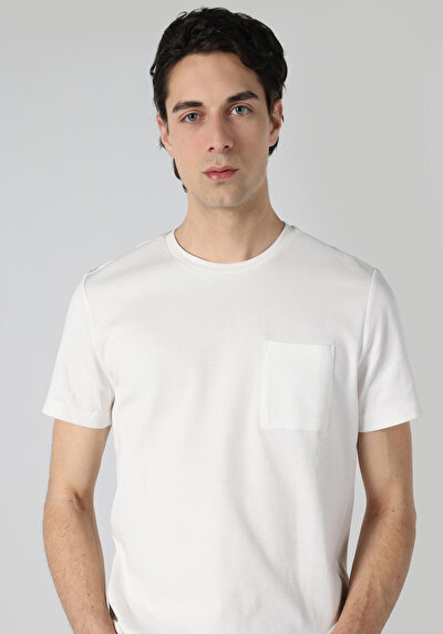 Image de T-shirt À Manches Courtes Blanc Regular Fit Jakarli Homme