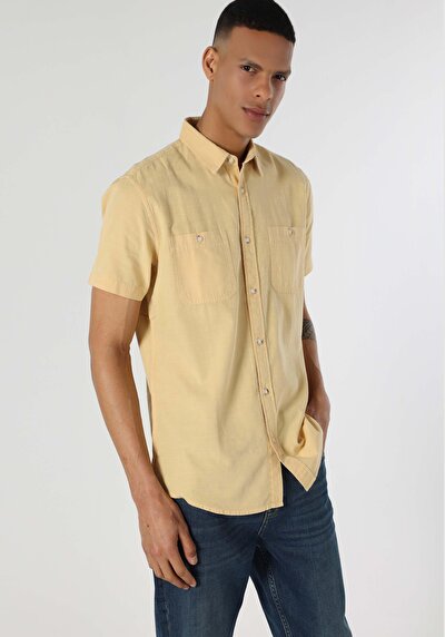 Image de Chemise À Manches Courtes Safran Droit Regular Fit Homme