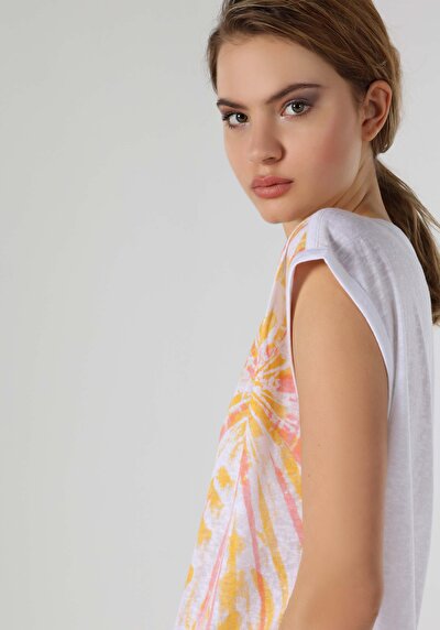 Image de T-shirt À Manches Courtes Blanc Regular Fit Femme